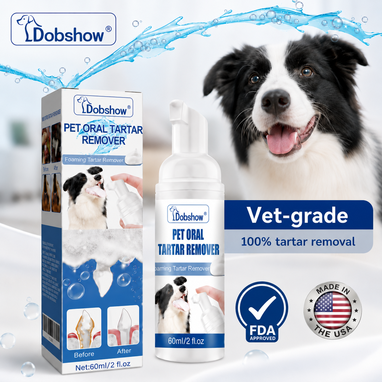 ✅End Pet Oral Problems⚡️Dobshow® 3-in-1 Pet Oral Care Spray-For Dogs & Cats of All Sizes🐶🐱