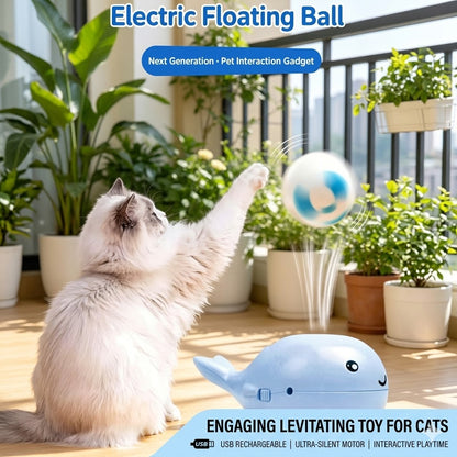 🐾 MCOIKY®Whale Float Cat Toy – Interactive Electric Floating Ball