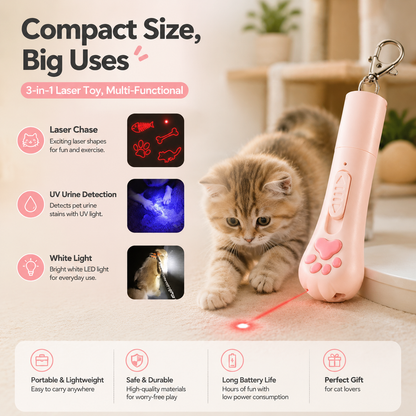 ✨ MCOIKY®5-Pattern Rechargeable Laser Toy for Cats