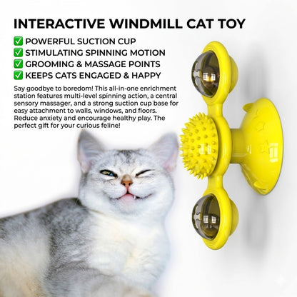 🐾 MCOIKY®SpinFun Cat Toy – Interactive Rotating Scratcher & Massager