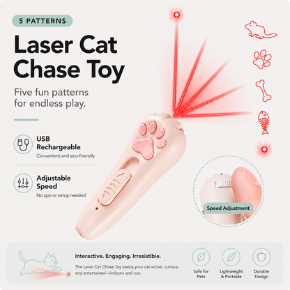 ✨ MCOIKY®5-Pattern Rechargeable Laser Toy for Cats