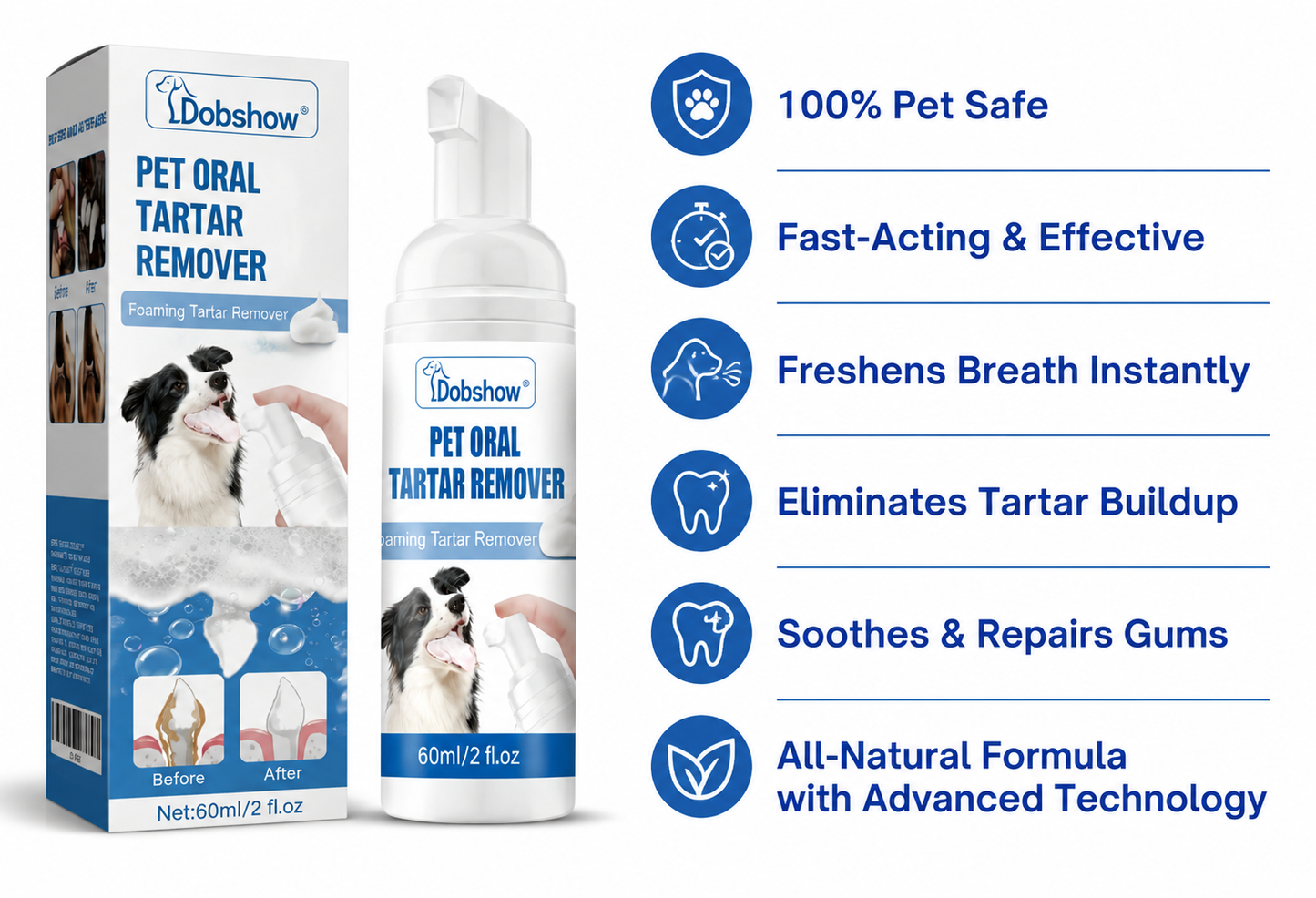 ✅ Kiss Pet Bad Breath Goodbye⚡️Dobshow® 3-in-1 Total Care Dental Spray | For All Dogs & Cats 🐶🐱