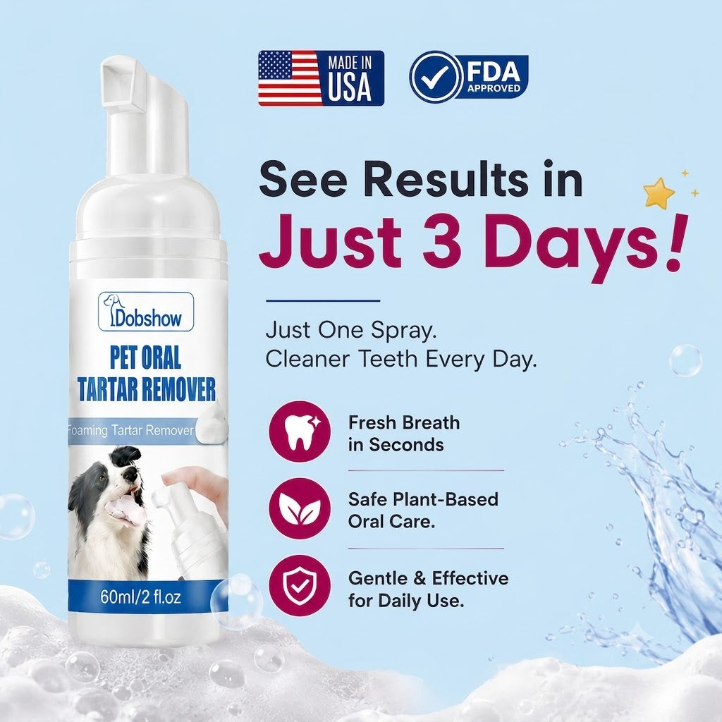✅End Pet Oral Problems⚡️Dobshow® 3-in-1 Pet Oral Care Spray-For Dogs & Cats of All Sizes🐶🐱