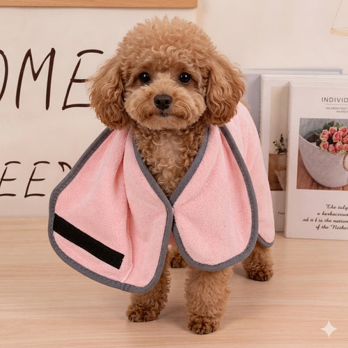 🐾 MCOIKY® Quick-Dry Pet Towel – Absorbent Bath Robe for Cats & Dogs