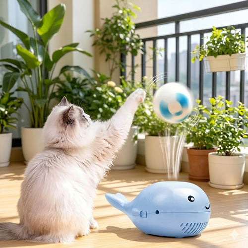 🐾 MCOIKY®Whale Float Cat Toy – Interactive Electric Floating Ball