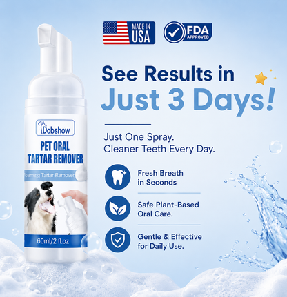 ✅End Pet Oral Problems⚡️Dobshow® 3-in-1 Pet Oral Care Spray-For Dogs & Cats of All Sizes🐶🐱